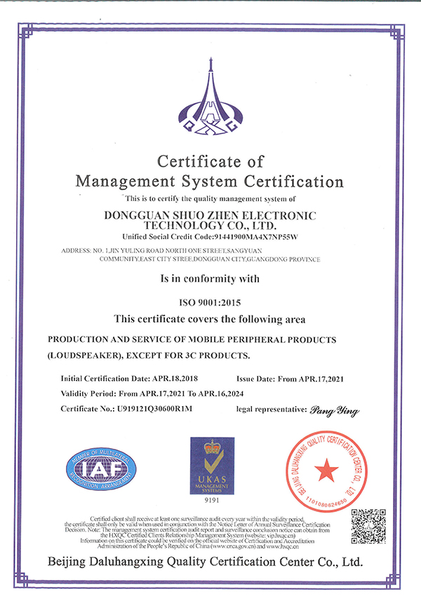 ISO 9001 认...