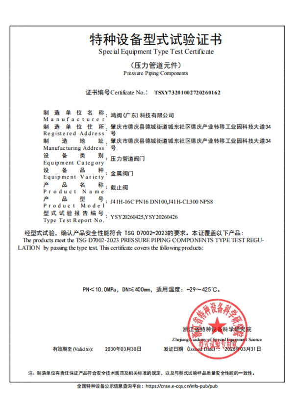 特种设备 型式试验证...