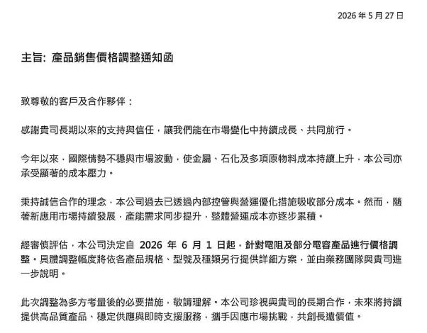 阻容涨价