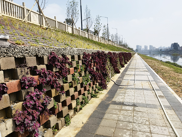马路植栽型生态挡墙砌...