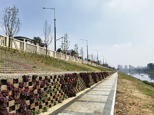 路边植栽型生态挡墙砌...