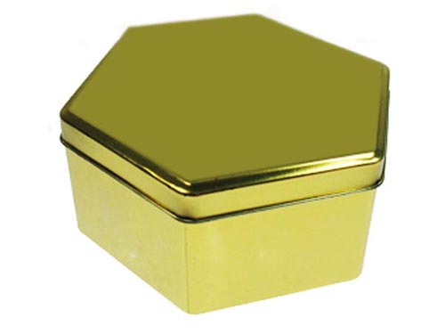 纯色六角形铁盒定制