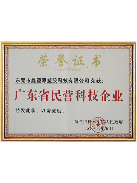 广东省民营科技企业荣...