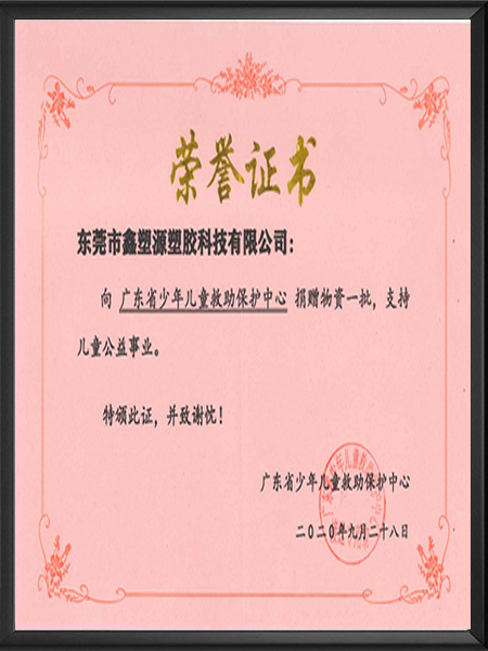 关心公益荣誉证