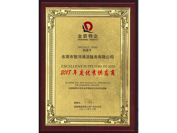 2018年度优秀供应...
