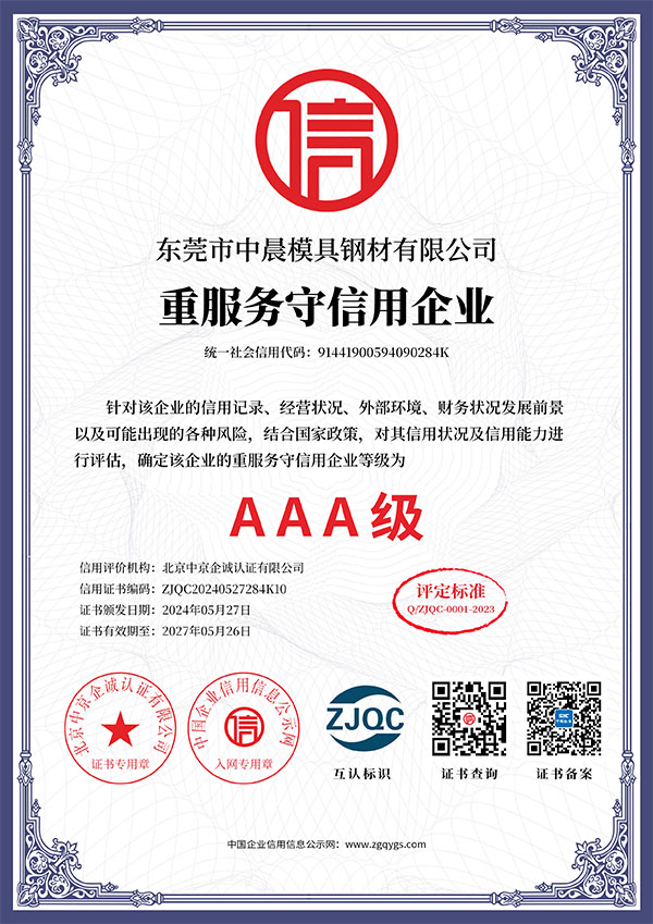 重服务守信用企业