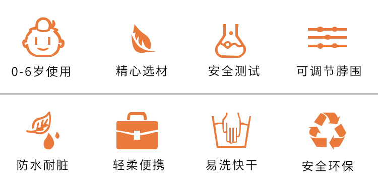 硅胶口水兜